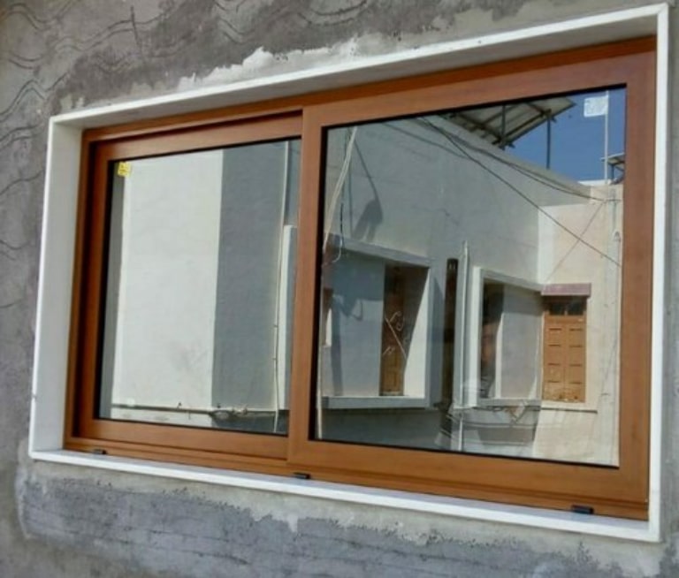 cửa sổ khung nhôm kính cường lực 1 chiều
