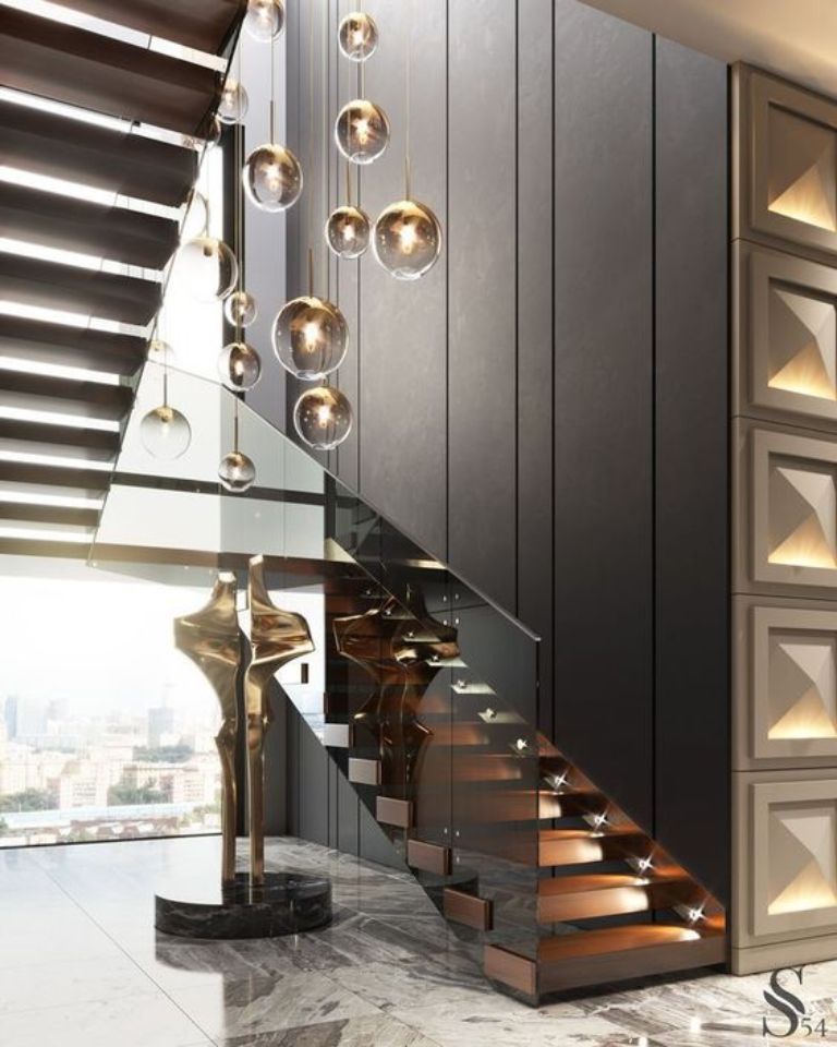 Cầu thang kính Hà Nôin giúp tôn lên vẻ đẹp cho căn nhà 